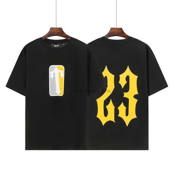 Diseñador Ropa de moda Camisetas Camiseta Trapstar Impresión diagonal Tendencia Nicho Hombres Mujeres Ajuste holgado Verano Popular Cuello redondo Camiseta juvenilStreetwear Tops