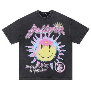 Diseñador de ropa de moda Camisetas Camisetas Fg Hombres 2023 Marca de moda de primavera Creative Sun Gradient Printing Cuello redondo Camiseta de manga corta para hombres Rock Hip hop 2043