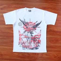 Ontwerper Mode Kleding Tees T-shirts Hellstar Studios Bigger Than Satan Short High Street Trendy T-shirt met korte mouwen Rock Hiphop 2032