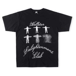 Diseñador de ropa de moda Camisetas Camisetas High Street Hellstar Studios Enlightment Club Camiseta impresa Camiseta de manga corta Rock Hip hop