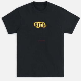 Vêtements de créateurs T-shirts T-shirts Kith Treats T-shirt miel T-shirt épais imprimé miel Tissu en pur coton amélioré pour le confort en coton Streetwear Sportswear Tops Roc