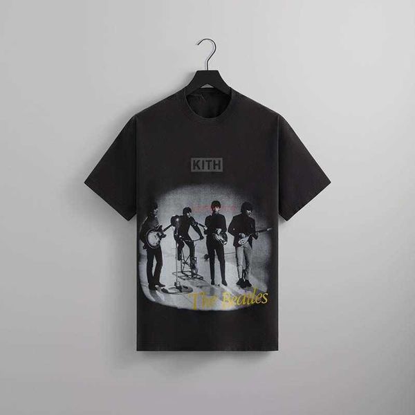 Diseñador de ropa de moda Camisetas Camisetas Kith the Beatl Es 4 Series Artículo de moda clásico de moda Algodón Streetwear Ropa deportiva Tops Rock Hip hop Camisetas