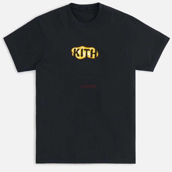 Diseñador de ropa de moda Camisetas Camisetas Kith Treats Camiseta con miel Camiseta con estampado de miel gruesa Tela de algodón puro mejorada para comodidad Ropa de calle de algodón Ropa deportiva Tops Roc