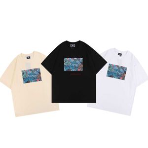 Diseñador de ropa de moda Camisetas Camisetas Niche Fashion Kith Tokyo Bustling Street View Patrón Impreso Casual Versátil Estudiante Camiseta de manga corta para hombres y mujeres