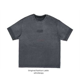 Designer Mode Kleding T-shirts T-shirts Sa Kith Ksubi Tate Co Branded Box Heavy Water Washed Old Heren en Dames T-shirt met korte mouwen katoen Streetwear Sportkleding Tops