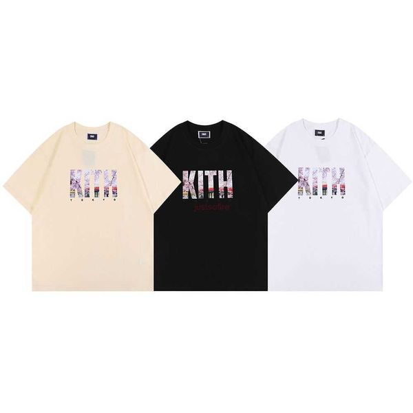 Designer Fashion Clothing Tees T-shirts Petite marque Kath Tokyo Landmark Limited Cherry Blossom Tshirt Tee Tees pour garçons et filles coton Streetwear Sportswear Tops R