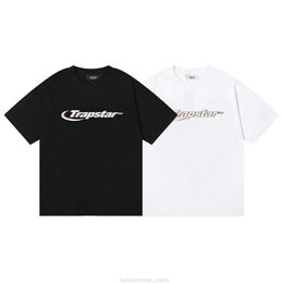 Designer Fashion Clothing Tees Tsihrts Shirts 2023 Trendy Trapstar Gradient Letter Printing 230g Double Yarn Pur Coton Casual Loose Short Sleeve Tshirt for Men Wo