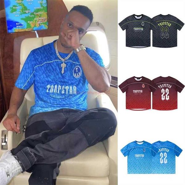 Diseñador de ropa de moda Camisetas Tsihrts Camisas Trapstar Monogram Camiseta de fútbol Verano Suelto Casual Secado rápido Manga corta Underlay Camiseta Rock Hip hop Algodón S 24