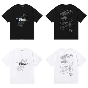 Ontwerper Mode Kleding T-shirt Tees Klein Trendy merk Trapstar London t Telefoon Nokia Patchwork Gedrukt puur katoen T-shirt met korte mouwen Luxe casual katoenen stre