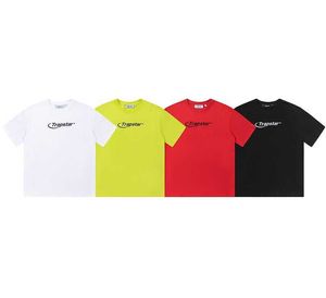 Diseñador de ropa de moda Camiseta Camisetas Trapstar Hyper Camiseta bordada de manga corta Hombres minimalistas Traje de pareja de mujeres con una camiseta de base de algodón puro en venta