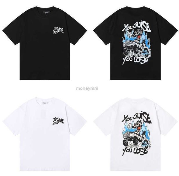 Diseñador Ropa de moda Camiseta Tees Trapstar Truck Lindo estampado de dibujos animados Manga corta Verano High Street Suelto Cuello de algodón para hombres para la venta