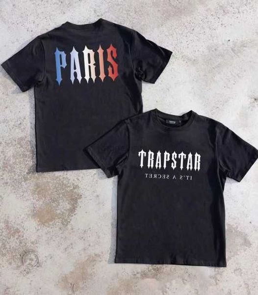 Designer Mode Vêtements Tshirt Tees Trapstar Bonus Stage Mosaïque Imprimé À Manches Courtes D'été Hommes Tops Demi Manches À La Mode Col Rond De Luxe Casual Coton