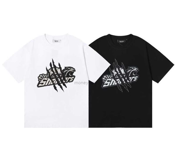 Designer Fashion Clothing Tshirt Tees Trapstar Scratch Print Hommes Femmes High Street Lâche Casual Coton T-shirt à manches courtes Été Col rond Demi-manches Tops