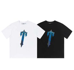 Diseñador Ropa de moda Camiseta Camisetas Marca de moda Trapstar Placa de acero Oblicuo t Impresión Camiseta de manga corta Calle suelta Algodón puro Casual Hombres Top Lujo Casua