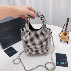 Diseñador: diseñador de moda, bolso de lujo, cesta de verduras con diamantes de imitación, bolso esencial para fiesta súper flash, bolso de moda