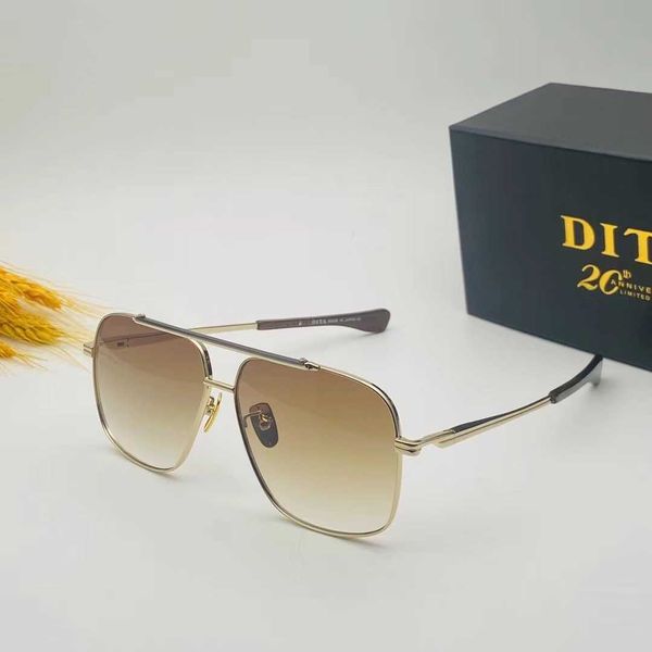 Designer Fashion Dita 8A Lunettes de soleil boutique en ligne Lunettes de soleil pour hommes DITA TITA VERS-DTS149 grand cadre coréen extérieur noir super Have Logo