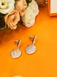 Créateur de mode double face trèfle à quatre feuilles boucles d'oreilles avec diamants en cristal asymétriques femme strass perle boucle d'oreille bijoux de fête de mariage