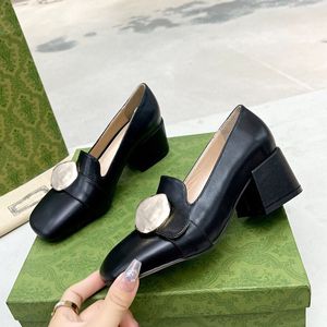 Chaussures habillées de créateur de mode printemps automne métal décoratif talons hauts professionnel beau travail confortable chaussures pour femmes