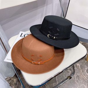 Designer Fashion Fedora hoeden luxe emmer petten dames platte tophoed herfst winter sunhat mannen casual vrouwelijke visser vilt cap high2363