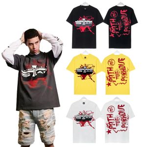 Designer Fashion Hellstar Mens T-shirt Lâche grande taille lettre imprimer rue jeunes hommes et femmes à manches courtes chemise hellstar hommes haut à manches courtes