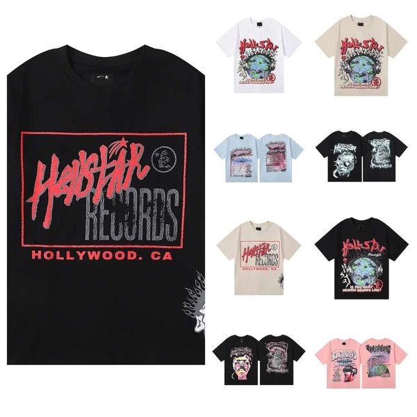 Designer de mode Hellstar World Tour lunettes 3D limitées imprimées marque de haute qualité double coton décontracté hommes et femmes T-shirt à manches courtes S-XL nm