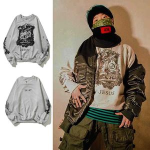 Designer Fashion Hoodie READYMADE SAINT MIXXXXX Murakami Longvintage Graffiti Destroy Crew Neck Sweatshirt