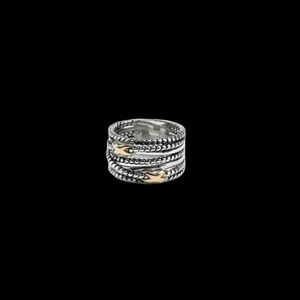 Bijoux de mode de créateurs Bague croisée Vintage Hommes Anneaux de mode pour tressé classique cuivre fil torsadé X cadeau d'anniversaire de fiançailles