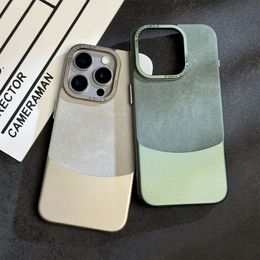 Designer Fashion Leather Phone Cases iPhone 15 Pro 14 13 12 11 L Letter Bruin Geel Black Bloem Back Cover Luxury Mobile Shell Volledige dekking
