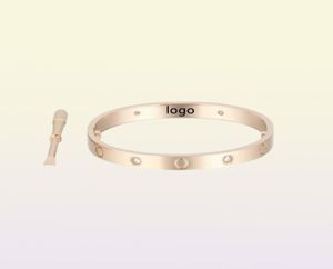 Designer Fashion Love Screw Bracelet Solid Silver Bangle armbanden Luxe sieraden Women Bangle Classic 50 Titanium Steel Alloy GO3528110