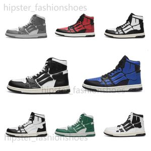 Designer Fashion Luxury Amirness Bones Casual Chaussures Hommes Femmes Dermis Amirirs Chaussures Blanc Noir High Top Lace Up Spring Board Baskets Running Basketball Chaussures