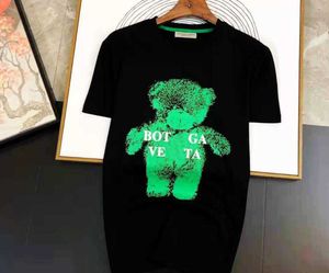 Designer mode luxe Bottega Classic T-shirt Hoogwaardige nieuwe halve mouw BV Green Bear Printing Men and Women T-Shirt Venetta Pure Cotton Couple Hip Hop T Shirts01