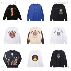 Designer mode luxe klassieker Kanyes hoodie heren en vrouwen hoodies Jezus is koning perifeer schuimprint hoogwaardige lange mouw losse paar pullover sweatshirts