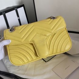 diseñador de moda bolso de lujo marmont Bolso de hombro bolsos de mujer Bolsos circulares de cadena Clásico abeja tigre serpiente alfabeto billetera 443497-5 26cm