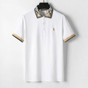 Polo haut de gamme de grande taille pour hommes de luxe de la mode Designer version coréenne de la tendance brodée demi-manche nouveau revers manches courtes hommes