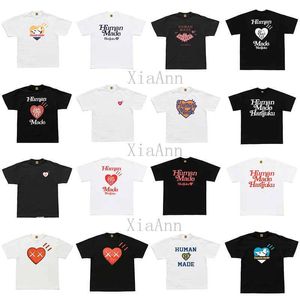 Diseñador Fashion Luxurys Made Humed Tshirt Graphic Tees Men Women Summer Slub Tocina Camiseta Harajuku Streetwear Camiseta Hip Hop Gym Clothing