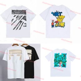 Designer Fashion Luxurys Offs Vêtements Hommes et femmes Tees en vrac Tops Homme Casual Street Graffiti Shirt Sweat-shirt Offs T-shirts pour hommes Offs Blanc Surdimensionné SV1