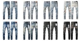 Designer Fashion heren klassieke retro jeans met rechte pijpen Mannelijke en vrouwelijke koppels Straat slanke broek Gescheurde patch Beggar jeans maten 28-40