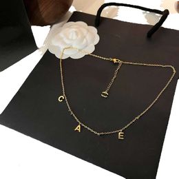 Designer Mode Ketting Choker Ketting Sier Vergulde Rvs Brief Hanger Kettingen voor Vrouwen Sieraden X029