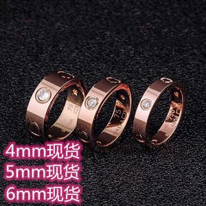 Designer Fashion Nieuwe Titanium Steel Carter Ring Dames Fashion Net Red Gold Sieraden Personaliseerd