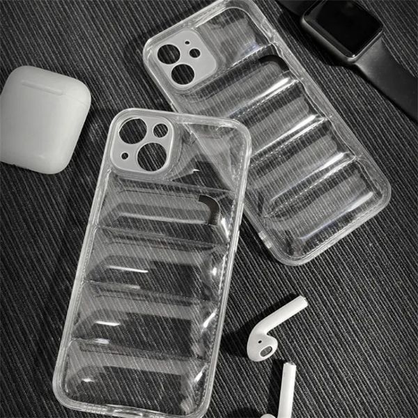 Étui de téléphone de mode de créateur Étue iPhone à air transparent pour iPhone 14 13 12 11 14pro Plus Promax Pro Max Hiver Shockproof Hover