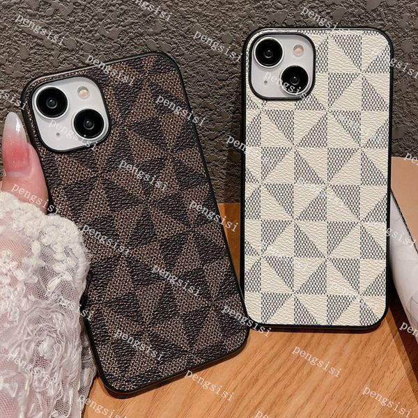 Étuis de téléphone de mode de créateur pour iPhone 15 14 15Pro 14Pro 14Plus 13 mini 12 11 Pro Max X XR Xs Galaxy S23 S22 Note 20 Étui de couverture en cuir à motif crocodile créatif de luxe