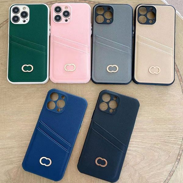 Cajas de teléfono de moda de diseñador Funda verde rosa para iPhone 14 Pro Max 13P 12 11 XR XS 8 7 Tarjeta de lujo Funda de teléfono Funda de silicona Shell