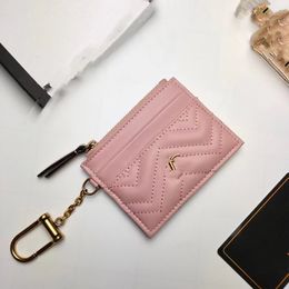 Monedero de moda de diseñador para hombre y mujer, bolso Doka con textura de cuero con letras, apariencia multicapa, patrón de almacenamiento