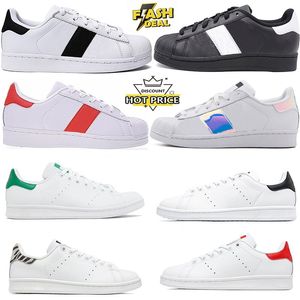 Designer mode Stan Smith Superstars Casual schoenen Men Dames Triple Black Wit Oreo Laser Golden Platform Sports sneakers Flat Trainers Outdoor Sports Shoes