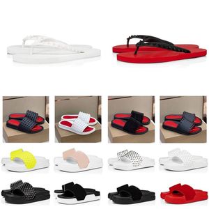 Designer Fashion Summer Slippers Slides Triple Black Wit Red Heren Dames Flat Flip Flops Scuffs Beach Room Hotel Platform Indoor Sandalen Kleine dame schoenen Maat 38-47