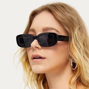 Designer Fashion Sunglasses Classic Retro Square Lunes Femme Mens Brand Vintage Vintage Small Rectangle Sun Glasses Femme Eyewear Anti-Glare