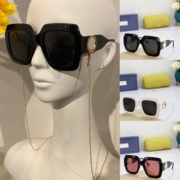 Lunettes de soleil de mode de styliste, cadre complet, chaîne suspendue exquise, 1022S, lunettes de soleil de luxe pour hommes et femmes, chaîne de livraison UV400