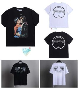 Diseñador de moda camiseta Luxurys Offs Ropa para hombre y mujeres Camisetas sueltas Tops Hombre Casual Street Graffiti Shirt Sudadera Sudadera Camisetas para hombre Offs White Oversize T Sh Duzd