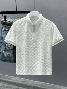 Designer mode top hoogwaardige zakelijke kleding geborduurde kraag details korte mouw poloshirt heren T -shirt M4XL
