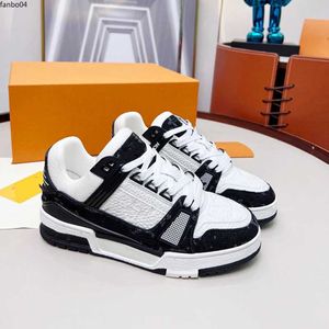 Designer Fashion Trainer sneaker intage Casual schoenen Virgils alligator-reliëf zwart Grijs Bruin Wit Groen kalfsleer Franse Ablohs Herenschoen kljgfq0001